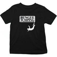 Darkhane Bungee Jumping Siyah Unisex Çocuk Tişört T-Shirt
