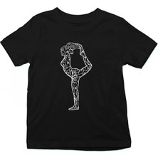 Darkhane Yoga Siyah Unisex Çocuk Tişört T-Shirt