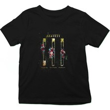 Darkhane Anksiyete Formülü Hormonlar Siyah Unisex Çocuk Tişört T-Shirt