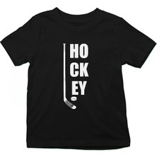 Darkhane Hokey Siyah Unisex Çocuk Tişört T-Shirt