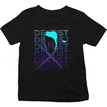 Darkhane Diş Hekimi Siyah Unisex Çocuk Tişört T-Shirt