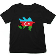 Darkhane Azerbaycan Siyah Unisex Çocuk Tişört T-Shirt