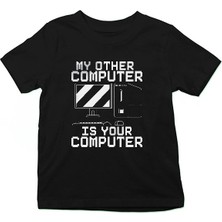 Darkhane Hacker Siyah Unisex Çocuk Tişört T-Shirt