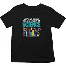 Darkhane Bilim Fizik Kimya Biyoloji Siyah Unisex Çocuk Tişört T-Shirt