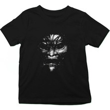 Darkhane Samuray Maskesi Siyah Unisex Çocuk Tişört T-Shirt