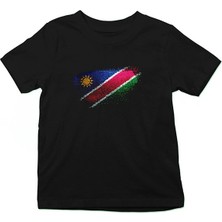 Darkhane Namibya - Namibia Siyah Unisex Çocuk Tişört T-Shirt