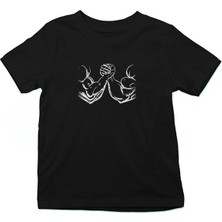 Darkhane Bilek Güreşi Siyah Unisex Çocuk Tişört T-Shirt