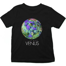 Darkhane Venüs Siyah Unisex Çocuk Tişört T-Shirt