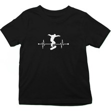 Darkhane Kaykay Siyah Unisex Çocuk Tişört T-Shirt