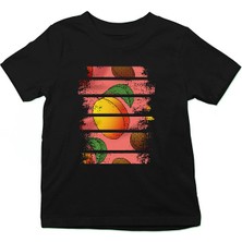 Darkhane Kayısı Siyah Unisex Çocuk Tişört T-Shirt