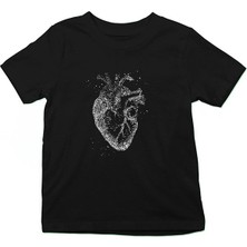 Darkhane Insan Kalbi Siyah Unisex Çocuk Tişört T-Shirt