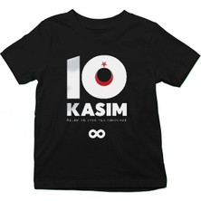 Darkhane 10 Kasım Atatürk'ü Anma Günü Siyah Unisex Çocuk Tişört T-Shirt