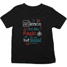 Darkhane Bilim Sihir Siyah Unisex Çocuk Tişört T-Shirt