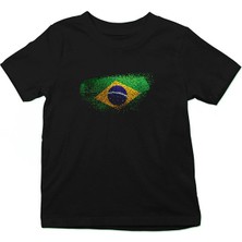 Darkhane Brezilya - Brazil Siyah Unisex Çocuk Tişört T-Shirt