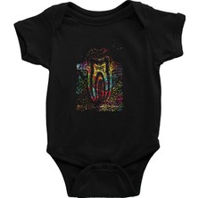Darkhane Diş Diyagramı Diş Hekimi Siyah Unisex Bebek Body - Zıbın