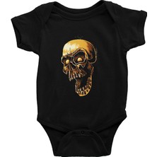Darkhane Vampir Kurukafa Siyah Unisex Bebek Body - Zıbın