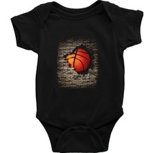 Darkhane Basketbol Siyah Unisex Bebek Body - Zıbın