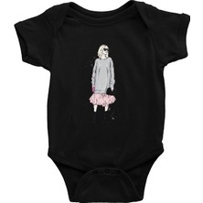 Darkhane Sokak Modası Fashion Siyah Unisex Bebek Body - Zıbın