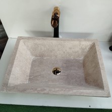 Sipahi Marble Klasik Traverten Köşeli Lavabo