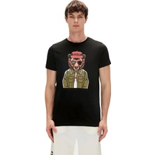 Bad Bear Good Game 0 Yaka Erkek Tshirt - Siyah