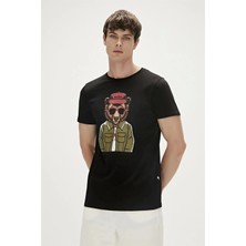 Bad Bear Good Game 0 Yaka Erkek Tshirt - Siyah