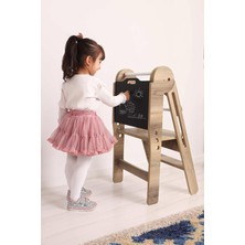 ROZİTOYS  Ahşap Ayarlanabilir ve Katlanabilir Öğrenme Kulesi Mdf Kahverengi T3009