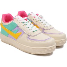 Çiğdem Kundura Çiğdem Bej-Mor-Sarı-Yeşil Kadın Spor Ayakkabı  - Bej-Mor-Sarı-Yeşil - 40 - ST01782-BEJ-MOR-SARI-YEŞİL-40