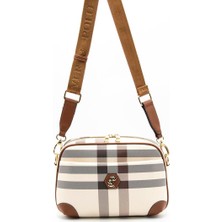 Silver & Polo Krem - Taba SP1094 Kadın Çapraz Çanta