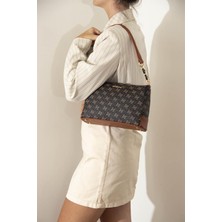 Silver & Polo Kahve Sarı  - Taba SP910 Kadın Çapraz Çanta