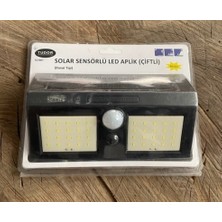 Tudor Sensörlü Kamp Lamba Aplik Bahçe Lambası Güneş Enerjili 40LED