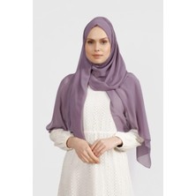 Flora Tekstil Krep Şifon Şal Lila 210X 75 FLR241433