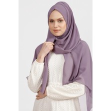 Flora Tekstil Krep Şifon Şal Lila 210X 75 FLR241433