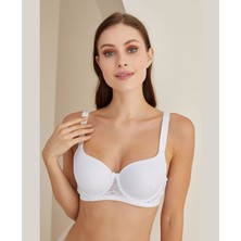 Intive Lingerie Dantelli Minimizer Toparlayıcı Büyük Beden Kalın Askılı Balenli Desteksiz Sütyen