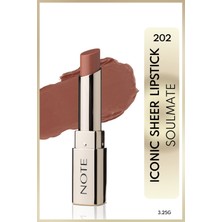 Note Iconic Sheer Lipstick Nemlendirici Parlak Ruj 202 Soulmate - Nude