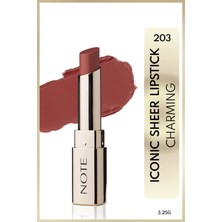 Note Iconic Sheer Lipstick Nemlendirici Parlak Ruj 203 Charming - Nude