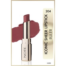 Note Iconic Sheer Lipstick Nemlendirici Parlak Ruj 204 Ruler - Pembe