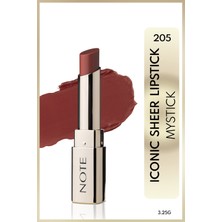 Note Iconic Sheer Lipstick Nemlendirici Parlak Ruj 205 Mystick - Nude