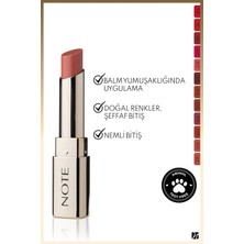 Note Iconic Sheer Lipstick Nemlendirici Parlak Ruj 206 Independent - Nude