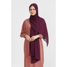 Flora Tekstil Krep Şifon Şal Mor 210X 75 FLR241433