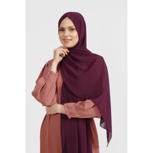 Flora Tekstil Krep Şifon Şal Mor 210X 75 FLR241433