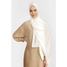 Flora Tekstil Krep Şifon Şal Beyaz 210X 75 FLR241433