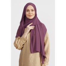 Flora Tekstil Krep Şifon Şal Mürdüm 210X 75 FLR241433