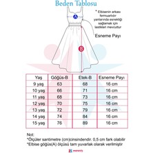 Meneviş Taş Detaylı Kısa Kız Çocuk Abiye ELBISE_MNVS0688