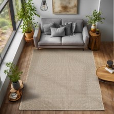 Carpettex Yumuşak Bukleli Sisal Jüt Salon Oturma Odası Bej Renkli Halı