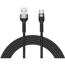 Forzacase Hydra Serisi Type-C USB Örgülü Şarj ve Data Kablosu 2A 3 Metre - FC316