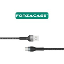 Forzacase Hydra Serisi Type-C USB Örgülü Şarj ve Data Kablosu 2A 3 Metre - FC316