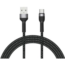 Forzacase Hydra Serisi Type-C USB Örgülü Şarj ve Data Kablosu 2A 2 Metre - FC315