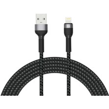 Forzacase iPhone iPad Için Hydra Serisi Örgülü Lightning USB Şarj ve Data Kablosu 2A 3 Metre - FC310