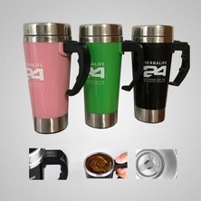 Chaoduo Shop Siyah Stil 15OZ Herbalife 24 Paslanmaz Tembel Kendiliğinden Karışan Kupa Oto Karıştırma Kabı (Yurt Dışından)