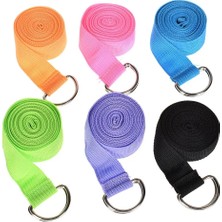 Chaoduo Shop Siyah Stil 180CM Multicolors Yoga Streç Kayış D-Halka Kemer Fitness Egzersiz Salonu Halat Şekil Bel Bacak Direnci Spor Bantları Yoga Kemeri (Yurt Dışından)